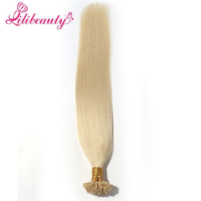 Brazilian Remy Blonde Virgin Hair U Tip Human Hair Extensions